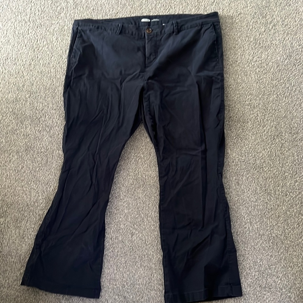 Navy Boot Cut Pants
